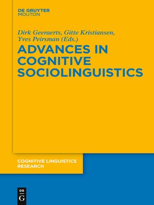 cover image of Advances in Cognitive Sociolinguistics
